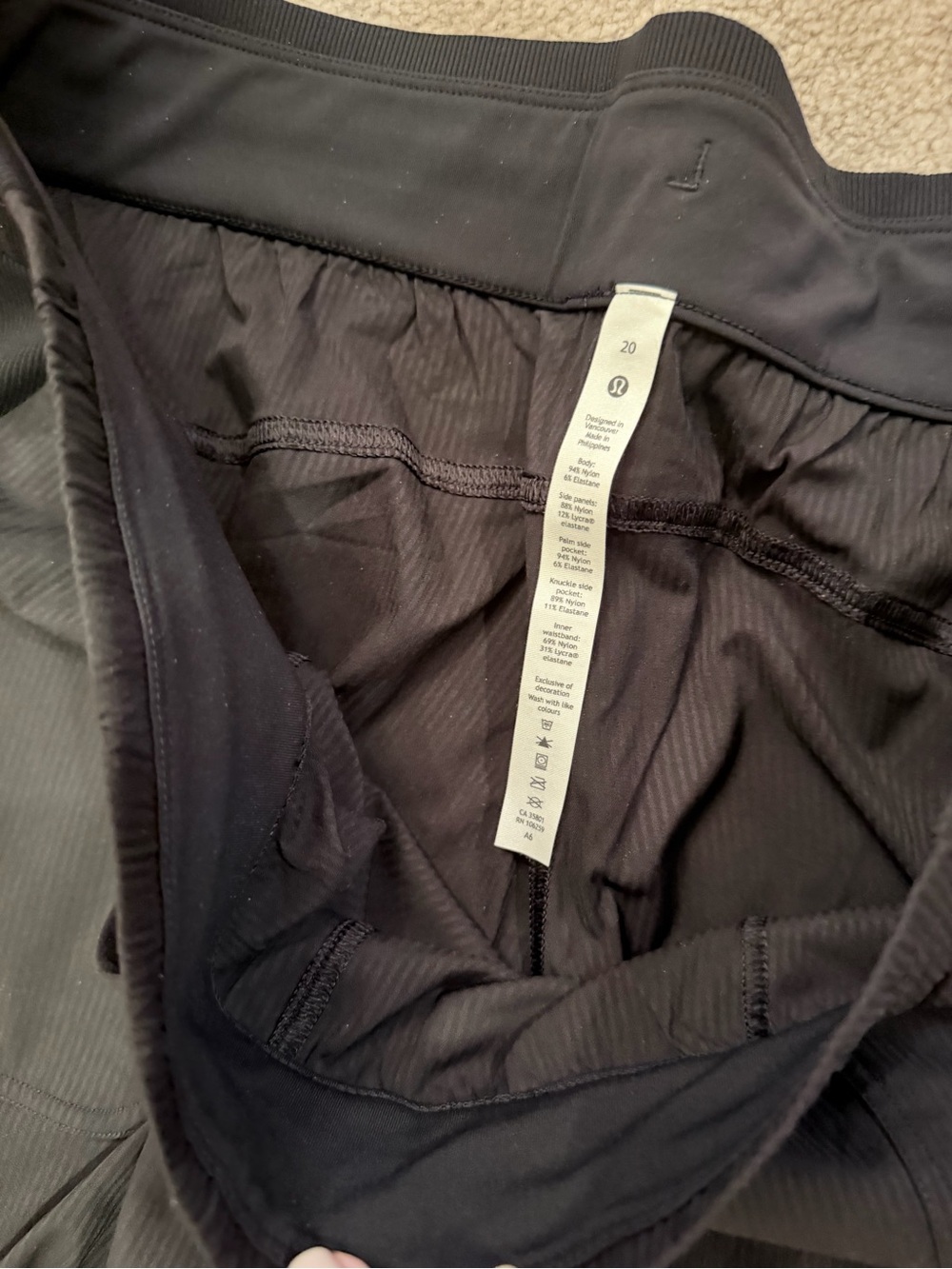lululemon athletica Black Athletic Jogger Pants size 20 New without tags - Picture 4 of 8